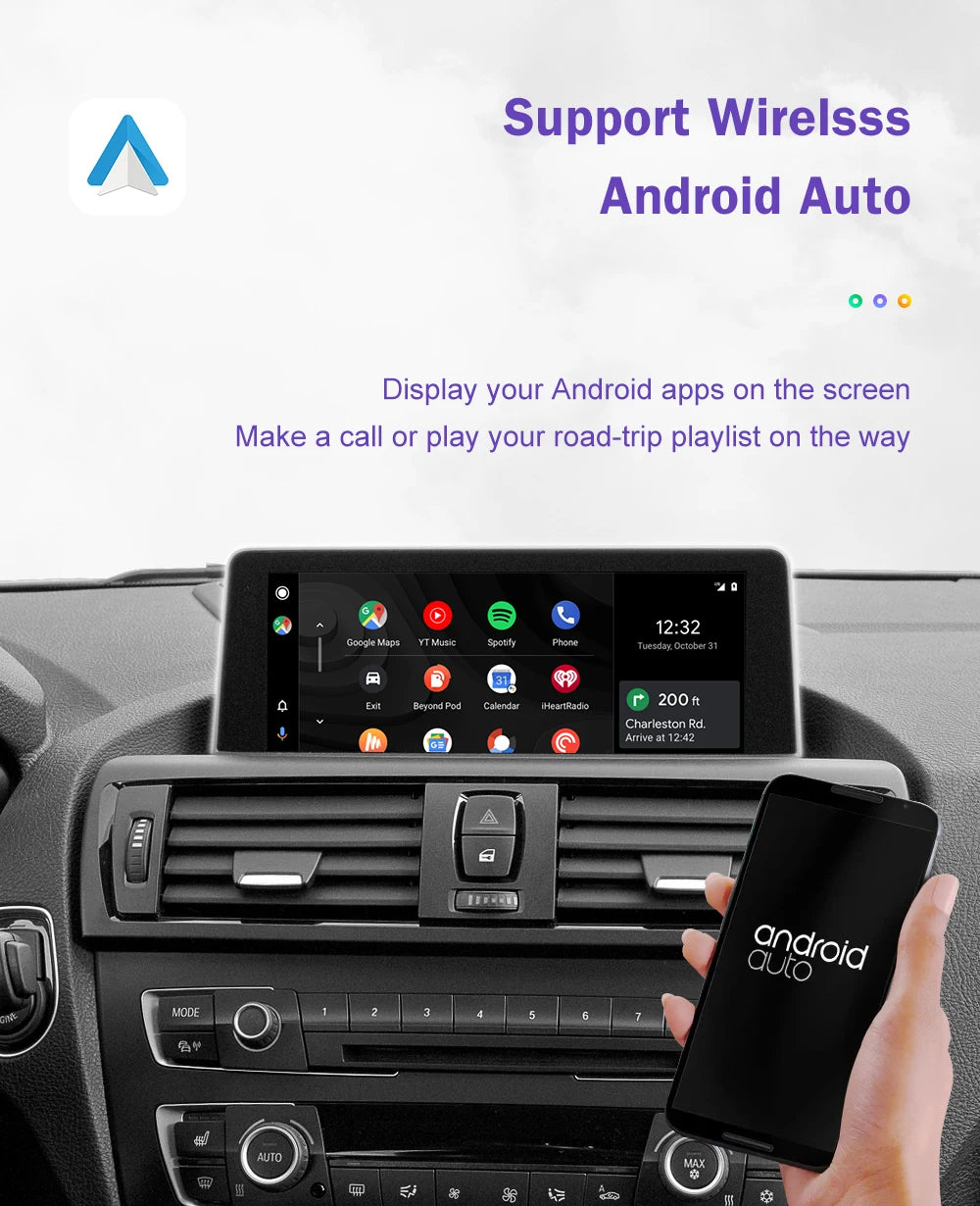 WirelessCarPlay For BMW Series 1 2 F20 F21 F22 F23 F45 2012-2020 NBT EVO with Android Auto Mirror Link AirPlay Car Play
