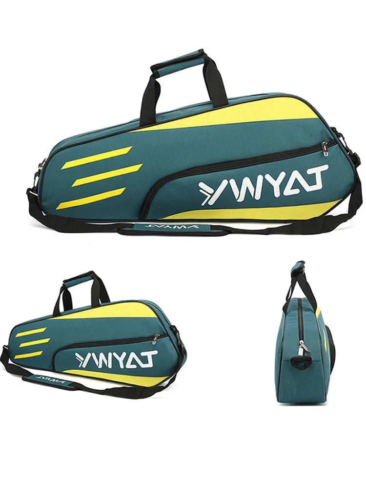 YWYAT Sports Bag Badminton Bag Single Shoulder 3 Rackets Backpack Tennis Badminton Racket Bag Thickened Nylon Beach Tennis Bag