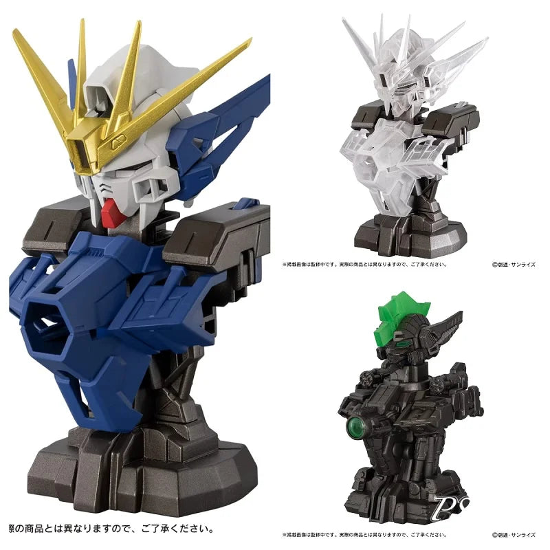 Bandai Original 3Pcs MSメカニカルバスト08 ウイングガンダムゼロ EW Assembly Model Toys Collectible Model Ornaments Gifts For Children