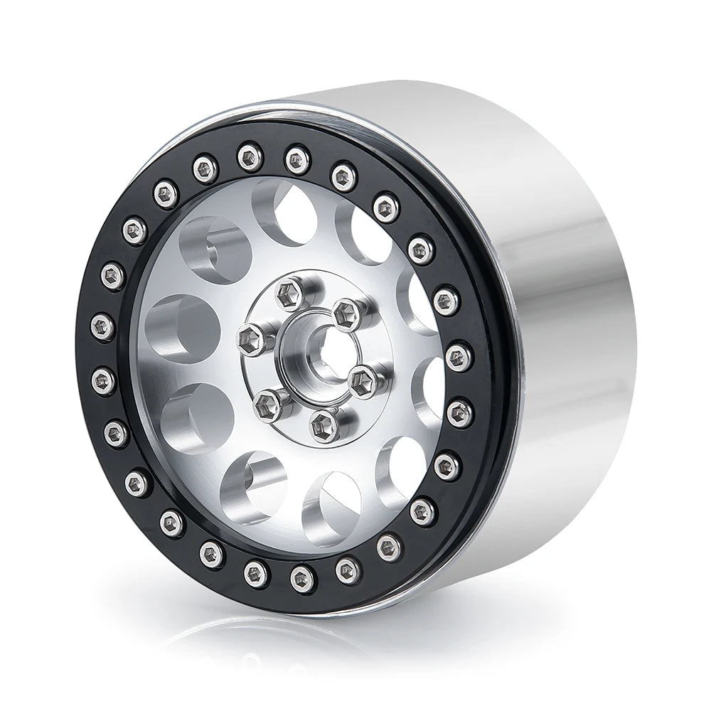 YEAHRUN 2/4pcs Metal Beadlock 2.2 inch Wheel Rims Hubs for Axial Wraith 90048 RR10 TRX-4 1/10 RC Crawler Car Upgrade Parts