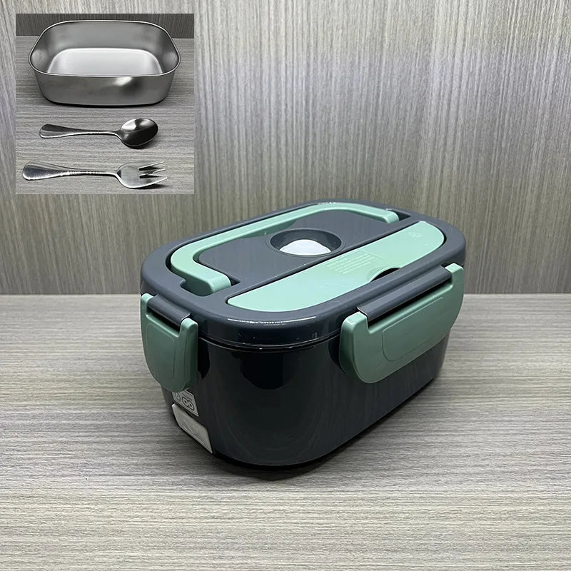 1.5 L 60W Electric Lunch Box Food Warmer Portable Food Heater for Car Or Home - Leak Proof, Lunch Heating Microwave for Truckers