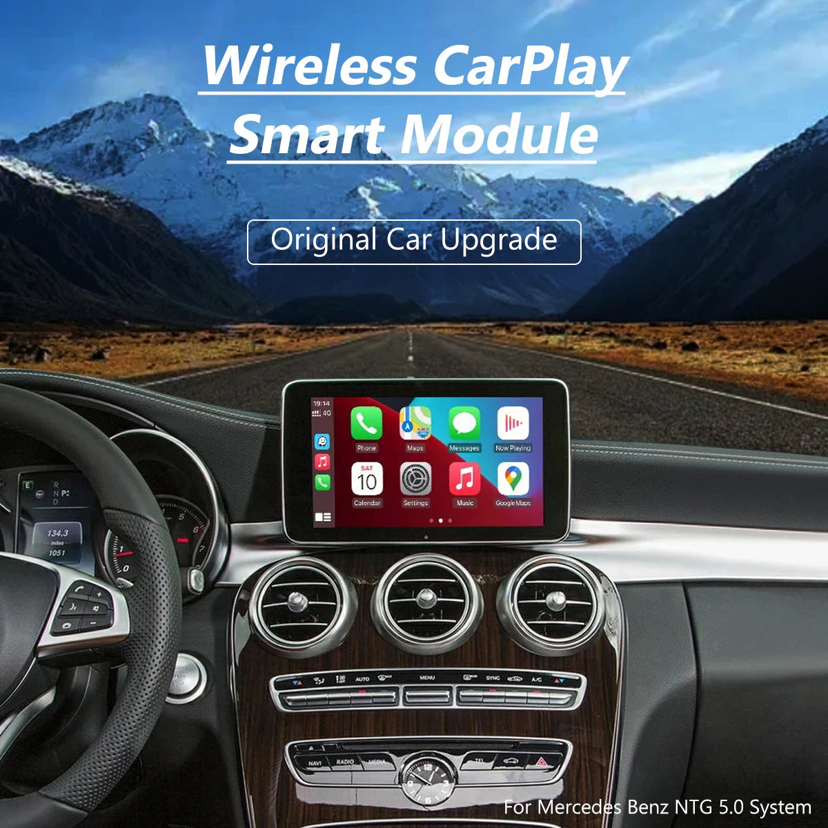 Wireless CarPlay for Mercedes Benz 5.0 A CLA GLA W176 C-Class W205 GLC 2015-2018 with Android Auto Mirror Link AirPlay Car Play