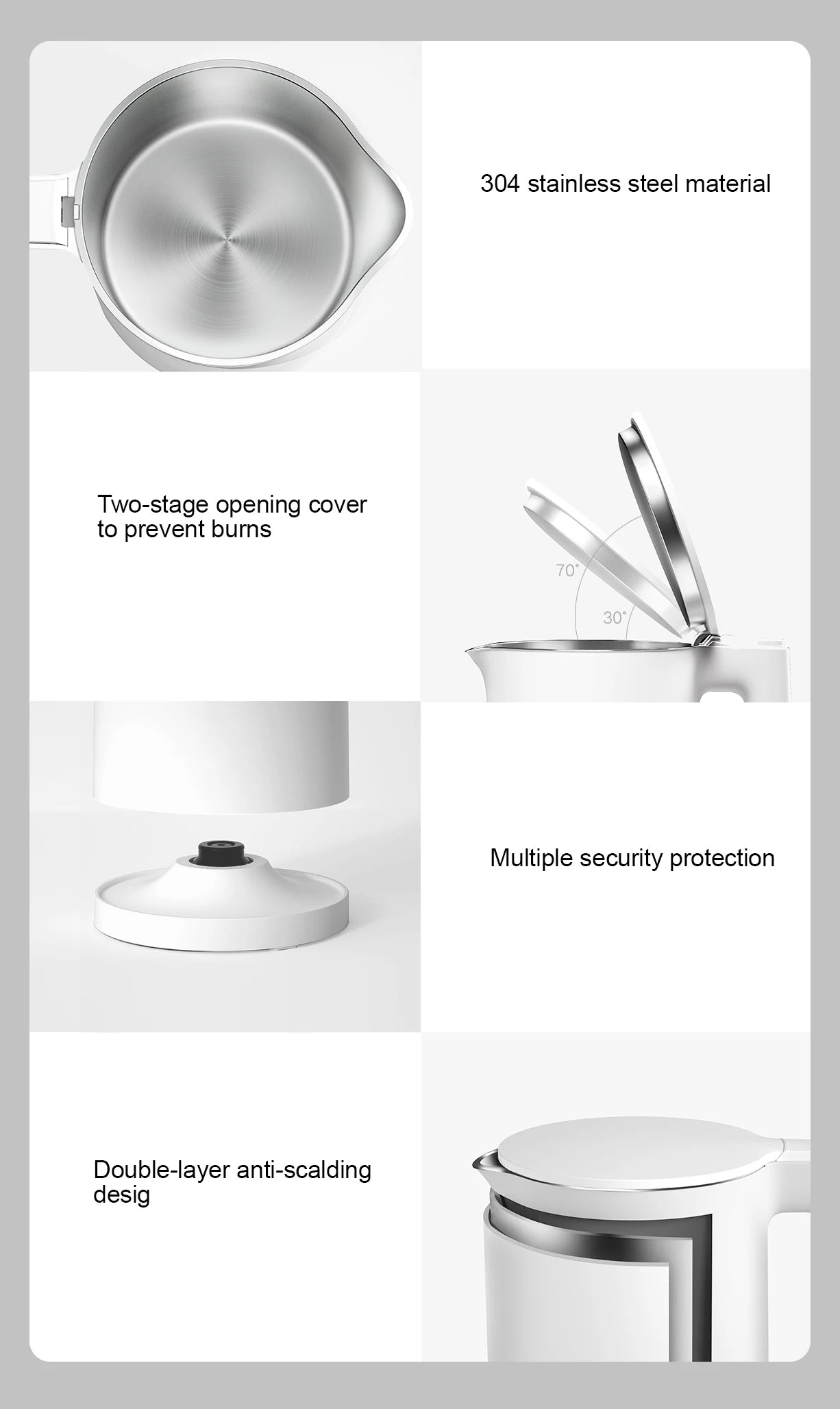 XIAOMI MIJIA Constant Temperature Electric Kettles 2 Stainless Steel 1800W LED Display Four Thermos Modes 220V Kettle Tea Coffee