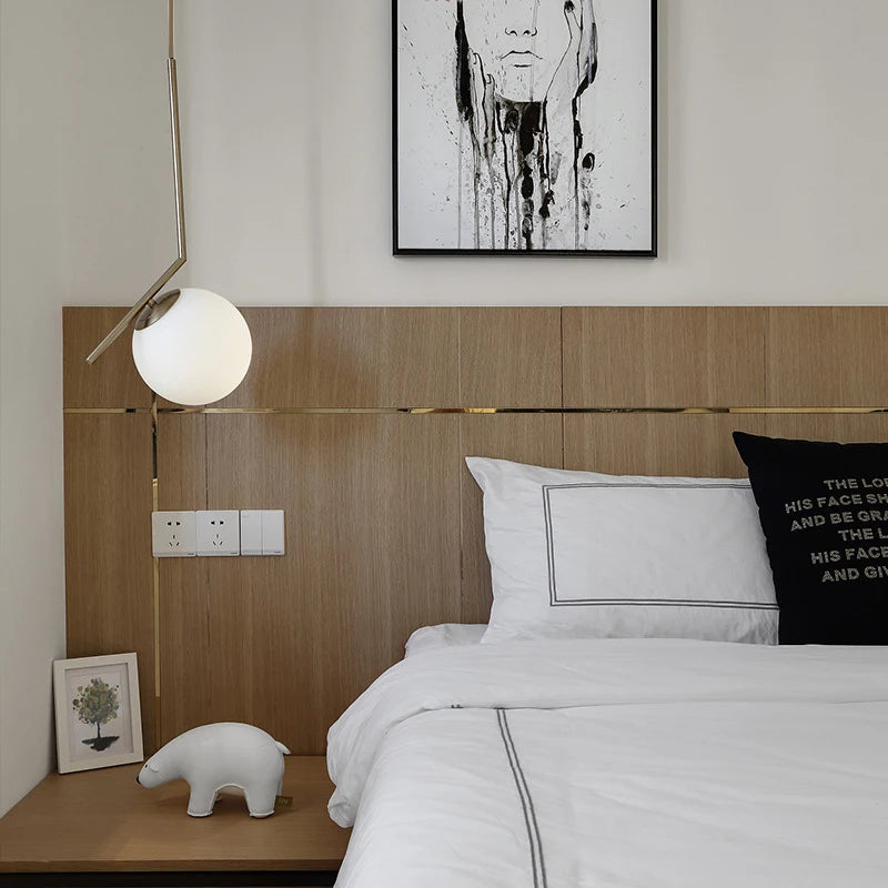 XCLuuHY Nordic Pendant Lights Milk White Ball Lamp Simple Personality Style Applicable To Restaurant Bar Dining Room Bedroom