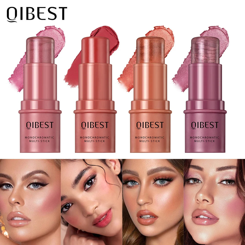 3-in-1 Cheek Blush Stick Lip Tinted Eyes Cheek Lips Brighten Cream