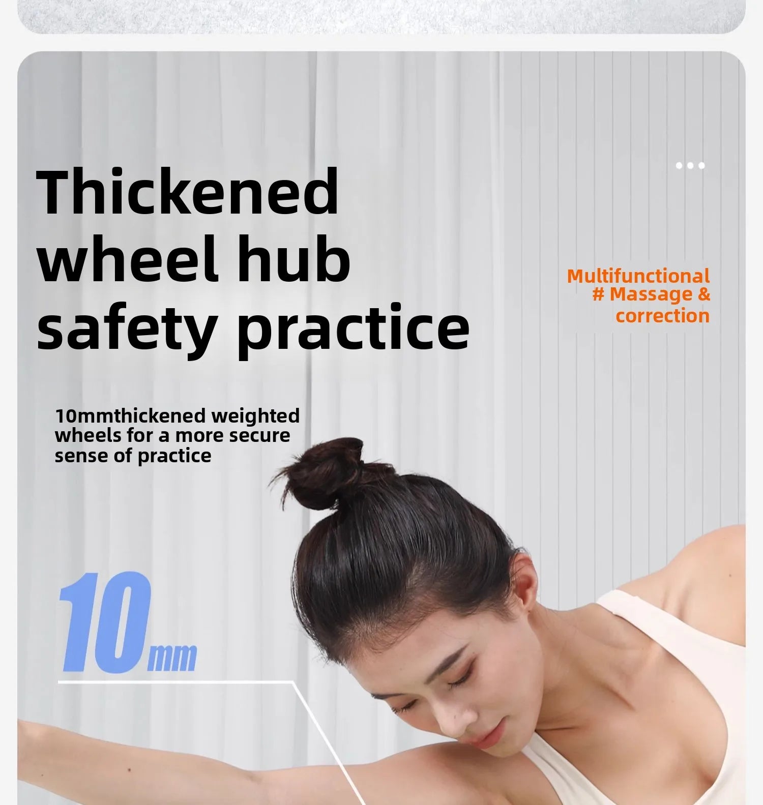 Yoga Wheel Back Shoulder Roller Massage Artifact Beginner Pilates Circle Professional Yoga Equipment Fitness Home Use