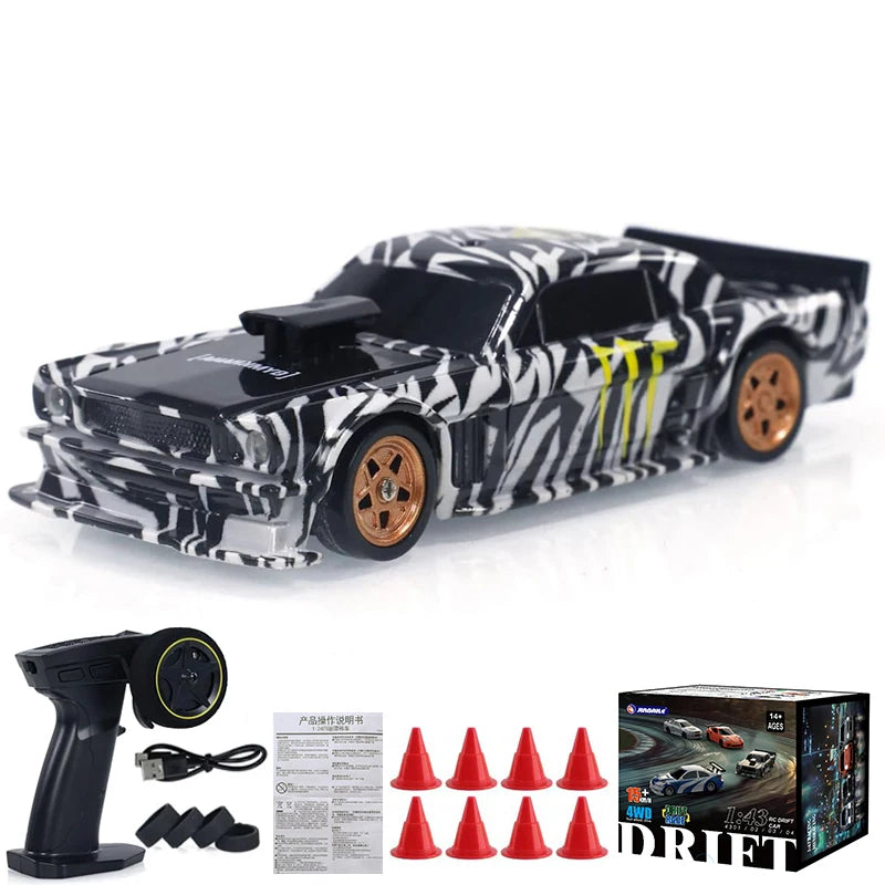 1/43 2.4G Mini RC Drift Car 4WD Remote Control Car High Speed Four Wheel Drive Radio Controlled Racing Car Model Boy Toy Gift