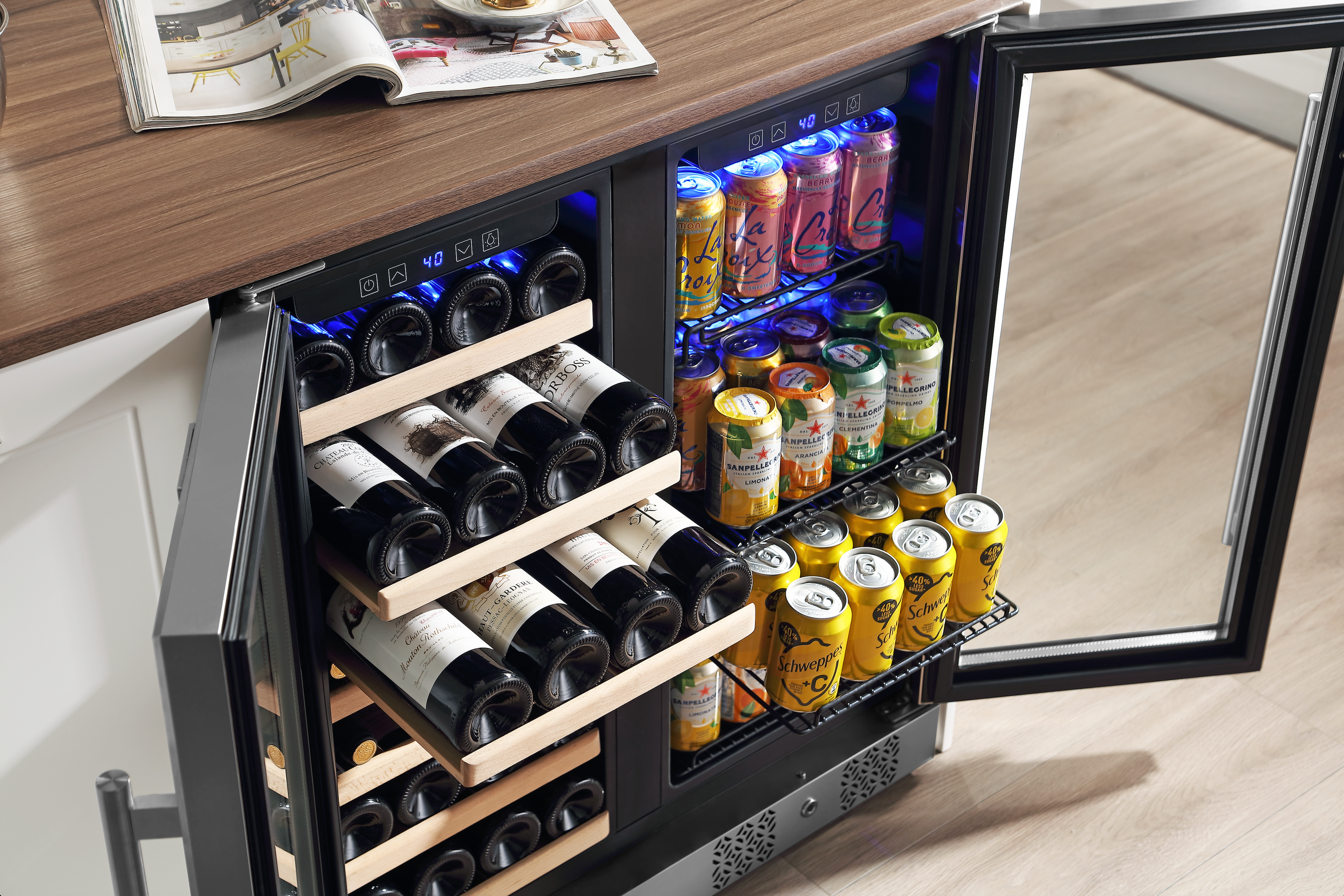 Empava BR04D Dual Zone Wine & Beverage Cooler Fridge