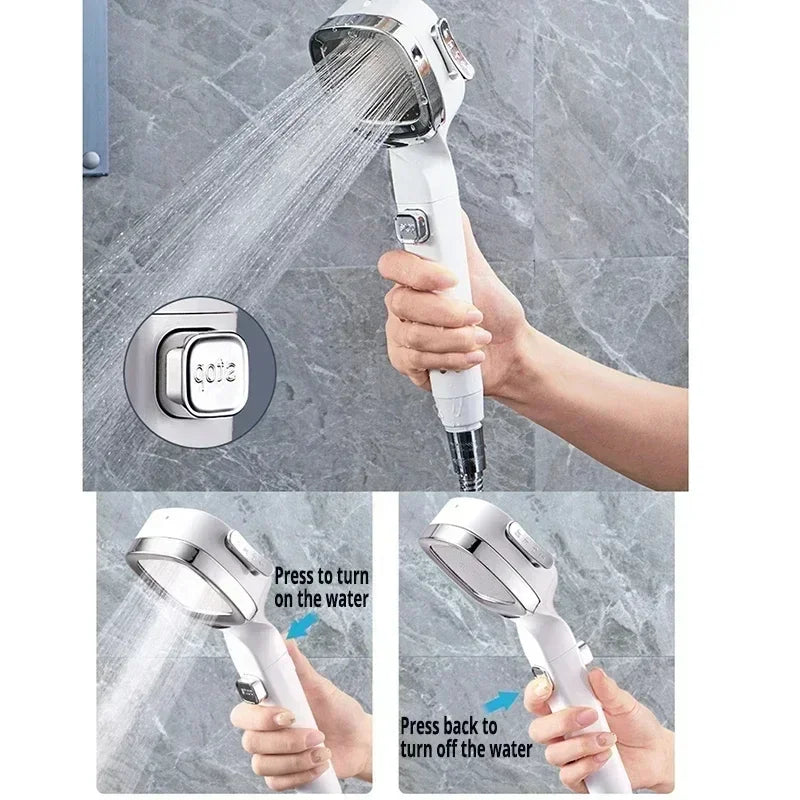 Xiaomi High Pressure Shower Head 3 Modes Adjustable Filter Shower Head Set Smart Bathroom Items Shower Head Accessories Sprayer