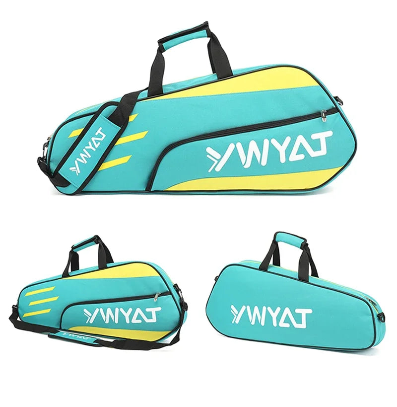 YWYAT Sports Bag Badminton Bag Single Shoulder 3 Rackets Backpack Tennis Badminton Racket Bag Thickened Nylon Beach Tennis Bag