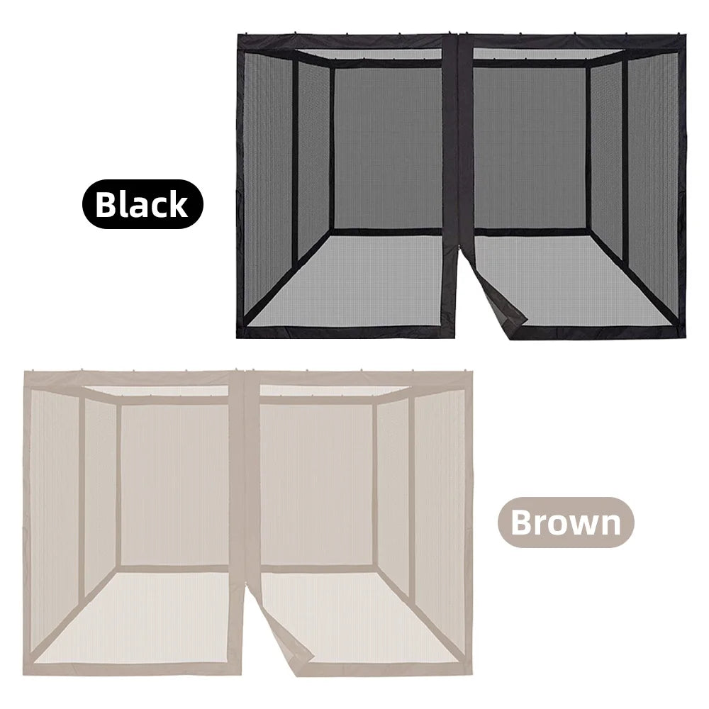 Mosquito Netting for Patio Canopy Umbrella Screen Netting for Porch Patio and Outdoor Living Spaces 4-Panel Patio Screen Walls