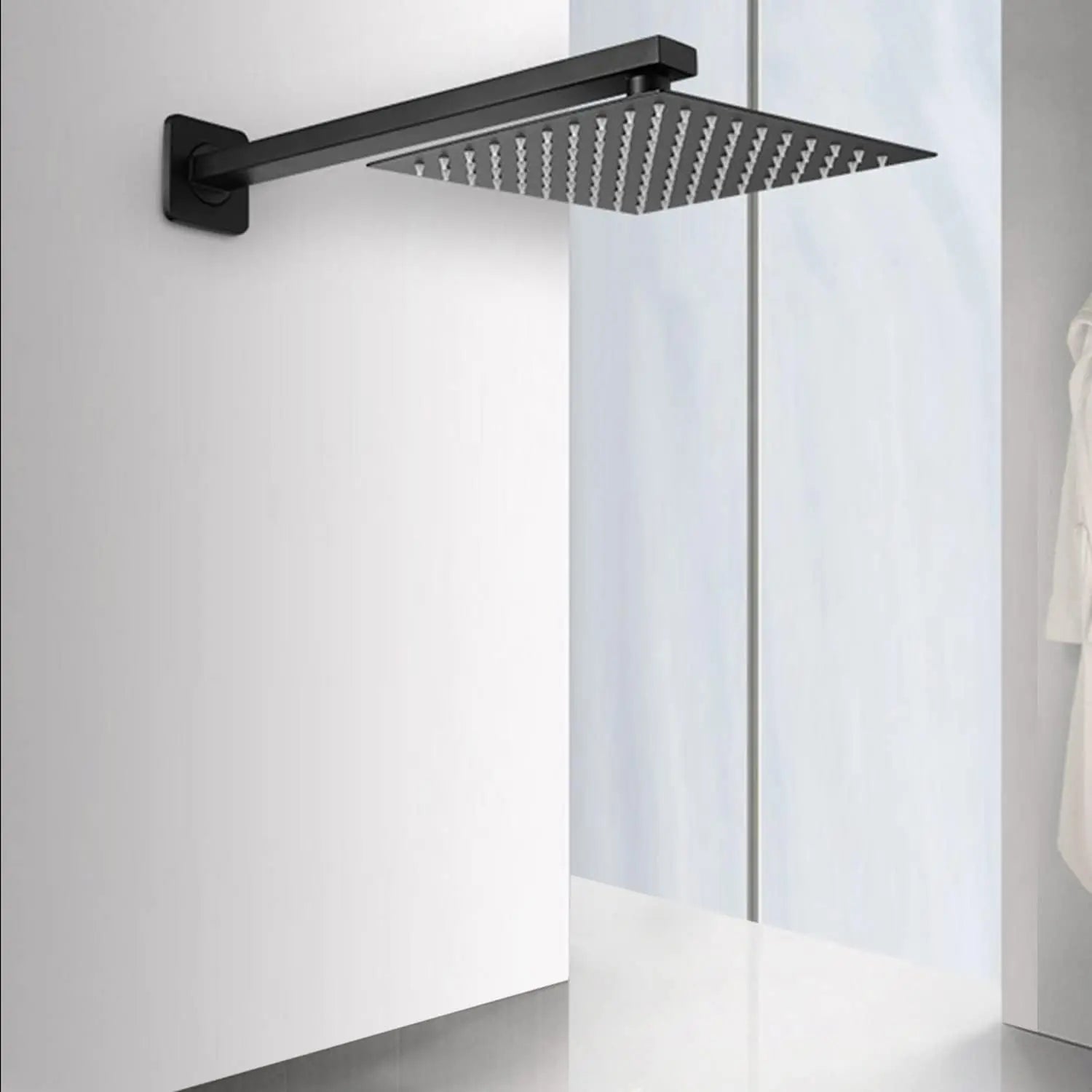 40cm Shower Arm Wall Mounted Shower Arm Shower Head Extension Shower Head Arm for Square Shower Head Rain Shower Head