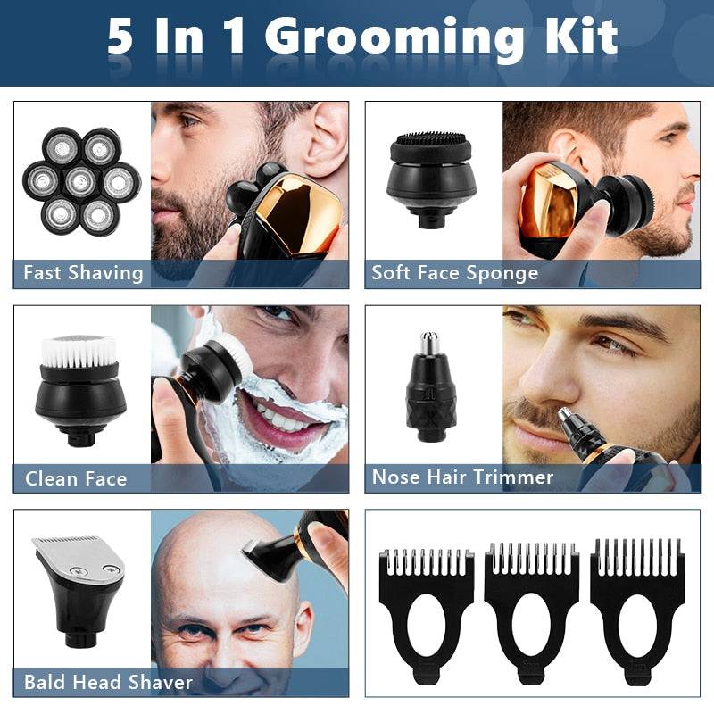 5In1 7D Electric Shaver Razor For Men&