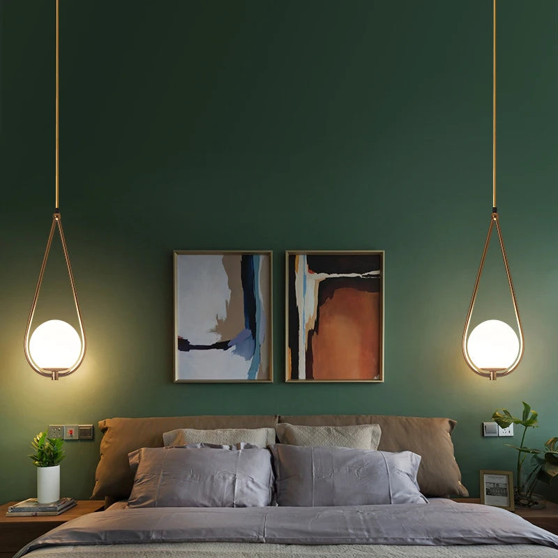 XCLuuHY Nordic Pendant Lights Milk White Ball Lamp Simple Personality Style Applicable To Restaurant Bar Dining Room Bedroom