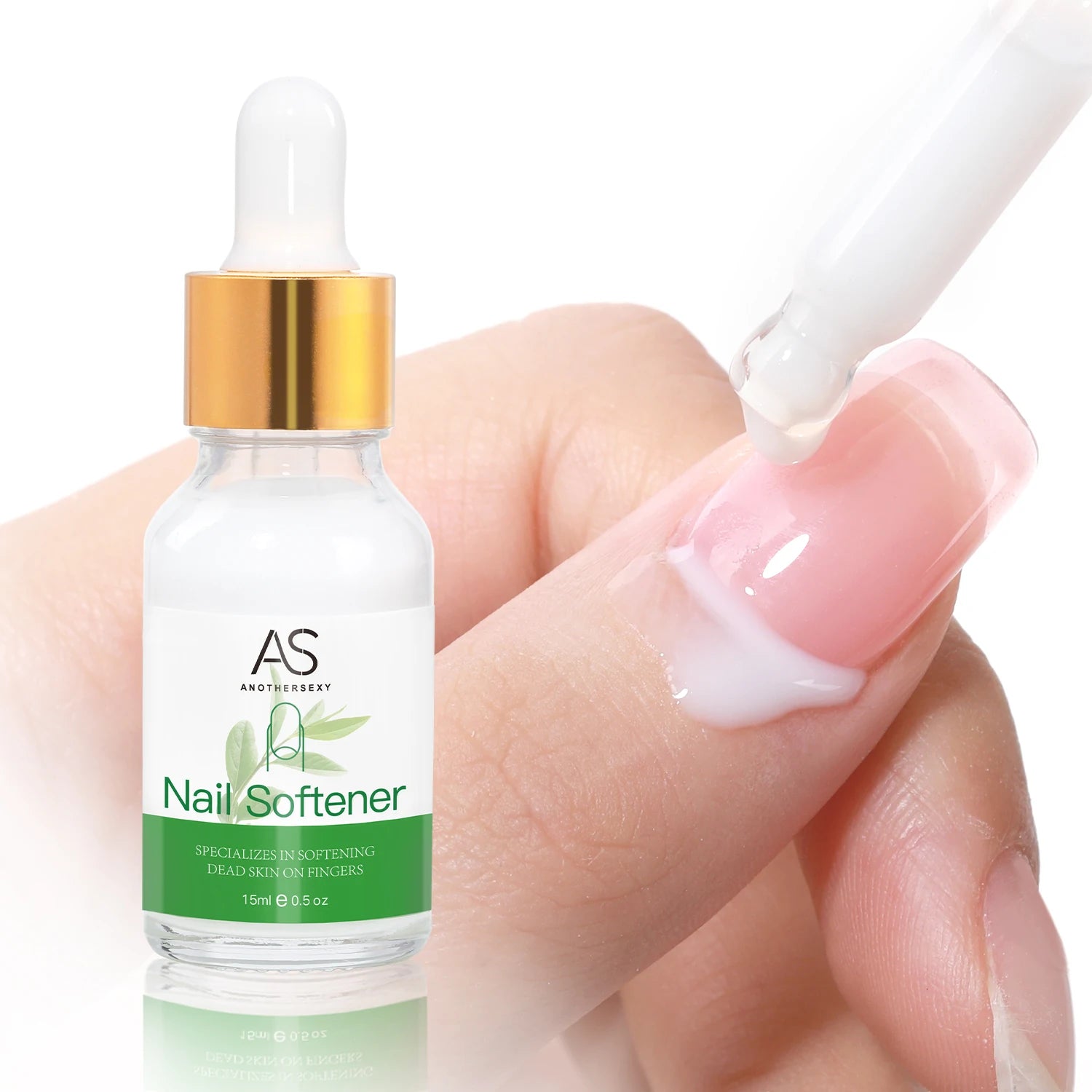 AS Cuticle Remover Liquid Cuticle Softener Professional Nail Care with Lanolin for Brittle Hang Nails Hydrating Moisturizing