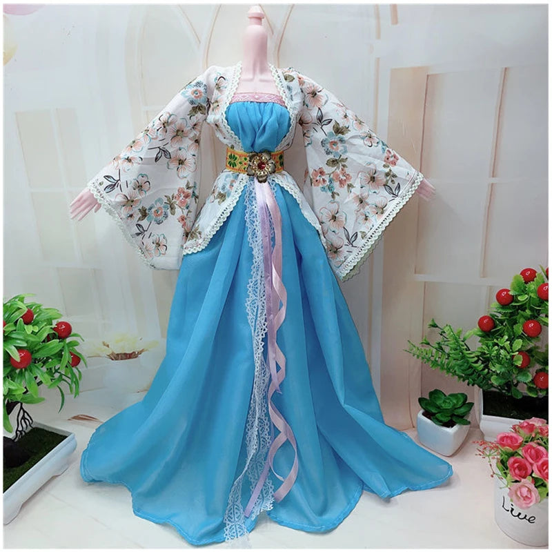 1/3 BJD Dolls Hanfu Clothes Chinese Traditional Costume for 60cm Princess Doll Long Skirt Fairy Dress Accessories Toys Gift Toys