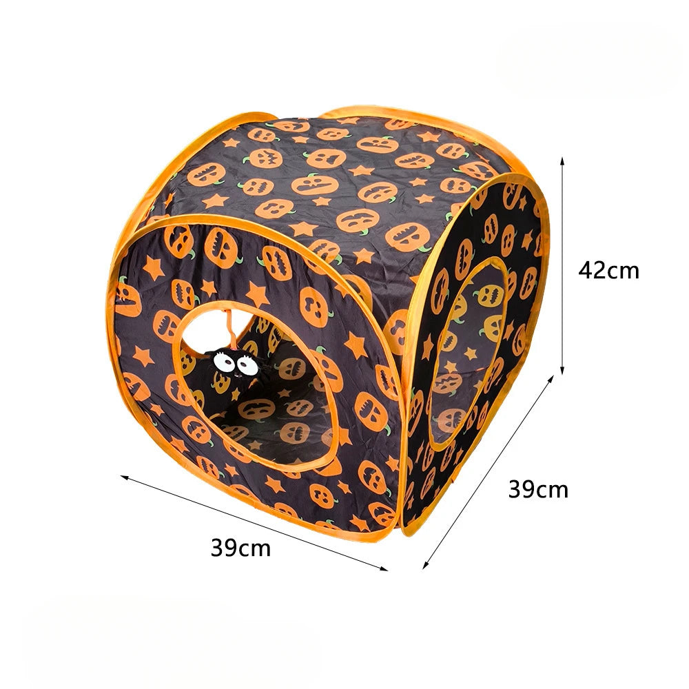Foldable Rainbow Cat Tunnel Interactive Cat Toy Collapsible Play Tube for Kittens Durable Portable Pet Exercise Cubes