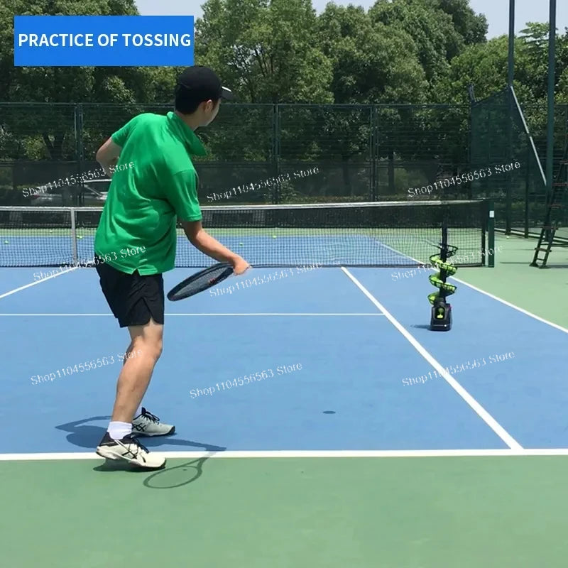 Tennis Tossing Machine Self-help Single Practice Catcher Multi-ball Training Assist Portable Tennis Tossing Machine