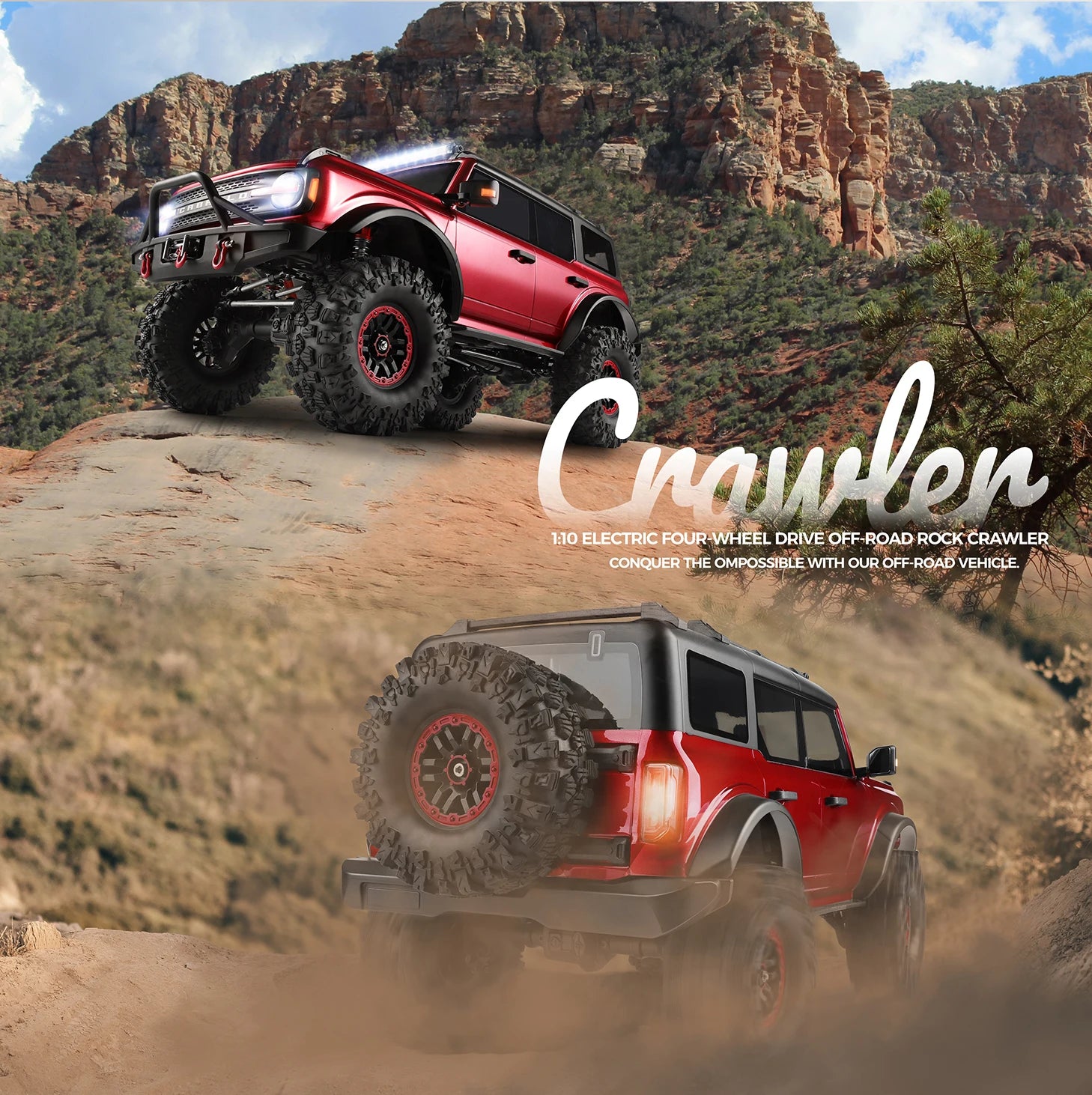 WLtoys 104020 1/10 Professional RC Car Off Road 4x4 2.4G 4WD Remote Control Cars 45 Minutes Working Time Climbing Car Adult Toy