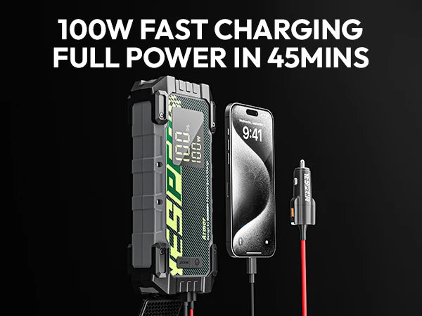 YESPER Car Battery Charger Booster Jump Starter 4000a 12V Battery Booster For Car Portable Car Booster Jump Starter With PD 100W
