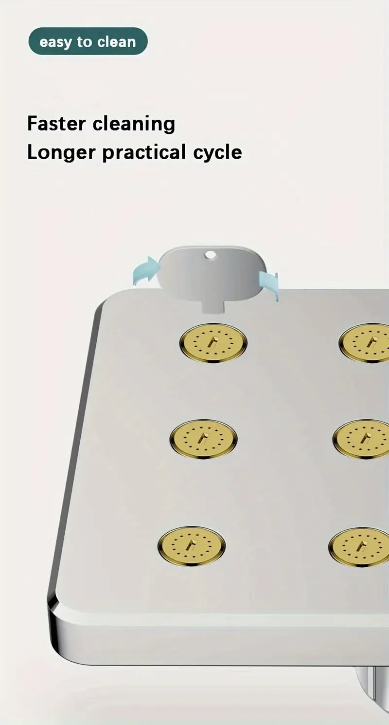 10-inch Large Shower Head Universal Large Shower Head Pressurized Anti-blocking Shower Head Bathroom Hotel Small Waist Shower