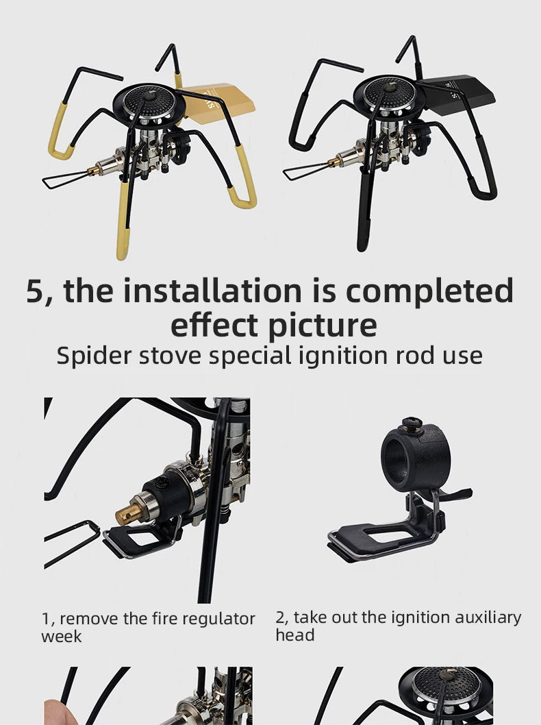 WELLHIKE New SWS Lightweight Outdoor Stove Spider Stove Folding mini Cassette Stove Camping Tableware BBQ Outdoor Tabletop Stove