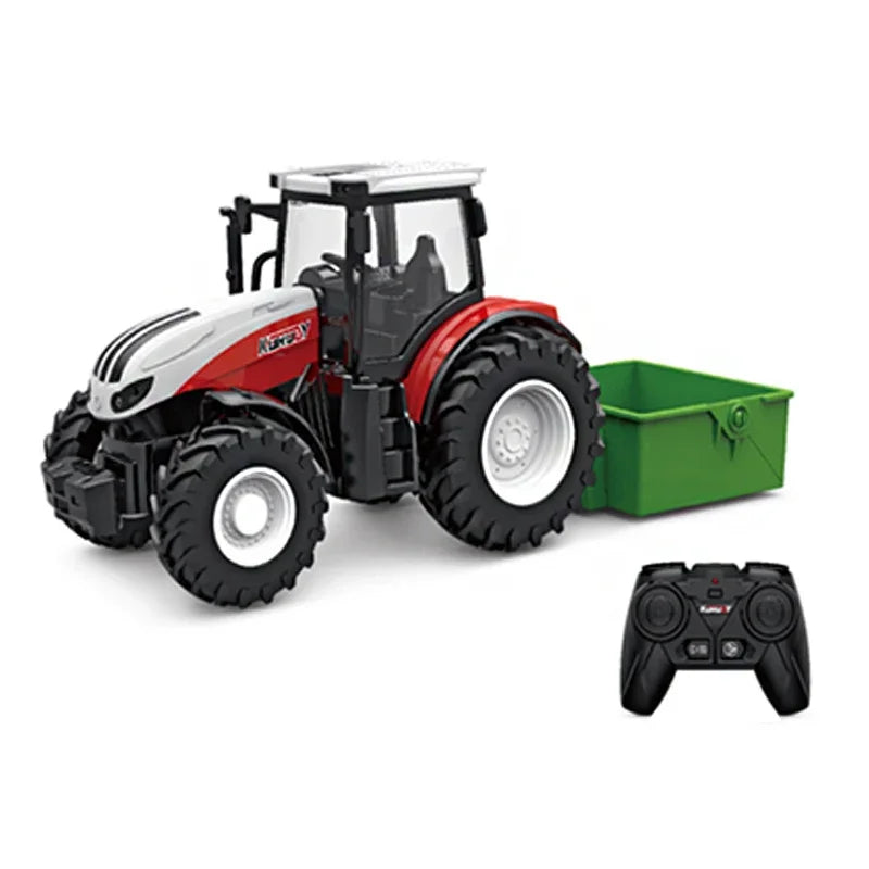 RC Car Tractors Trailer 2.4G Radio Controlled Farm Cars Farming Simulator Truck Miniature Farmer Animal Model Toys Children Boys
