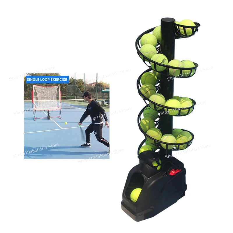 Tennis Tossing Machine Self-help Single Practice Catcher Multi-ball Training Assist Portable Tennis Tossing Machine