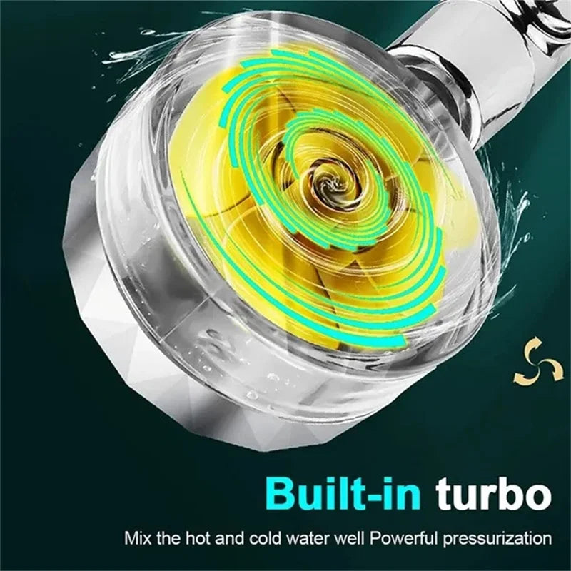 Shower Head High Pressure Water Saving Shower Pommeau De Douche One-key Stop Water Massage Shower Head for Bathroom Accessories