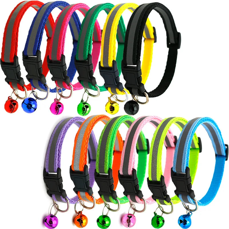 Reflective Dog/Cat Collar with Bell