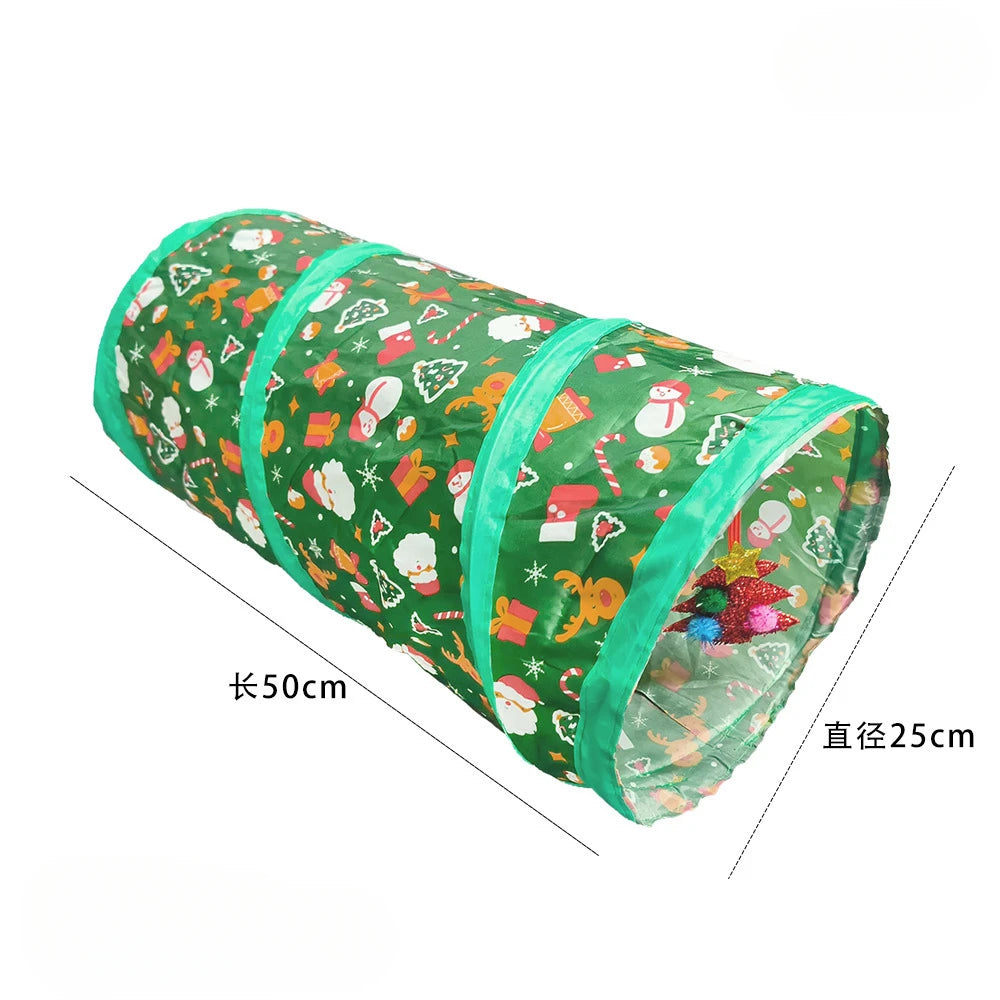 Foldable Rainbow Cat Tunnel Interactive Cat Toy Collapsible Play Tube for Kittens Durable Portable Pet Exercise Cubes