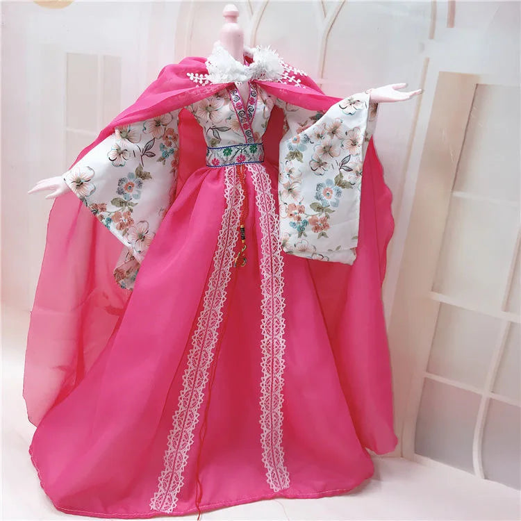 1/3 BJD Dolls Hanfu Clothes Chinese Traditional Costume for 60cm Princess Doll Long Skirt Fairy Dress Accessories Toys Gift Toys