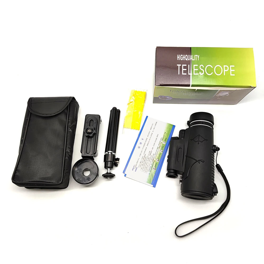 12x50 /10x42 BAK4 Prism & FMC Monocular Telescope for Cruise Bird Watching Hunting Shooting Camping Hiking Boat Spy