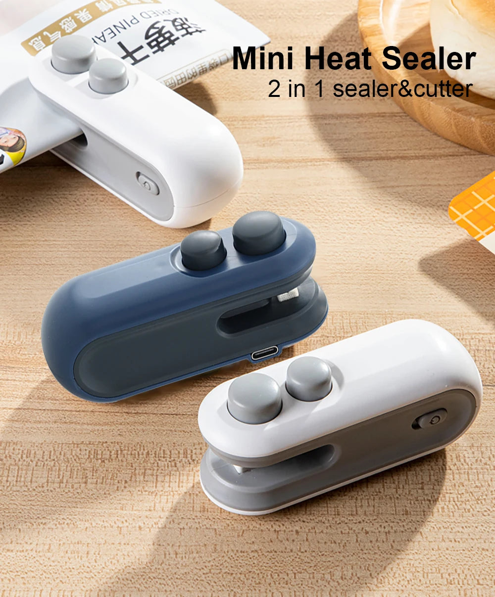 Mini Heat Bag Sealing Machine Plastic Bag Sealer Handheld Heat Sealing Machine Food Packaging Heat Sealer Plastic Bag Sealants