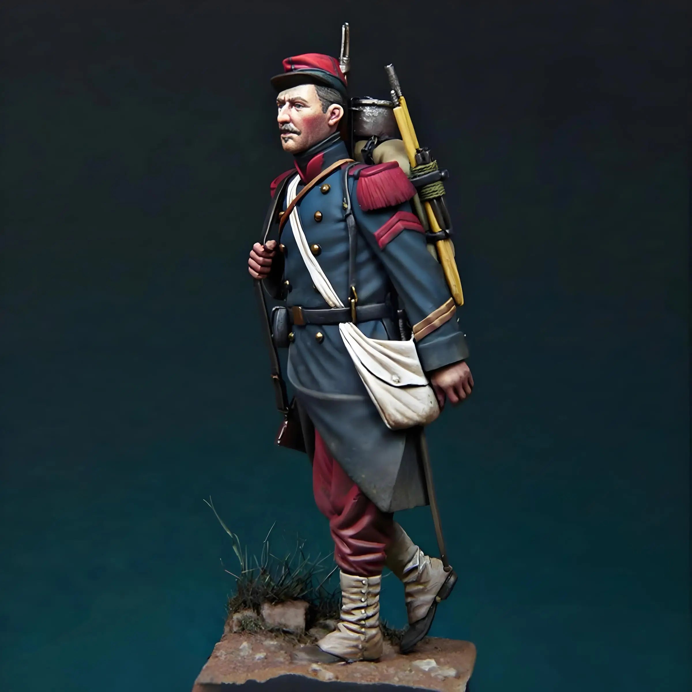 1/24 French Infantry Set GK Resin Model Character Soldier Military Theme Action Character Model Toy Soldier Unpainted Set