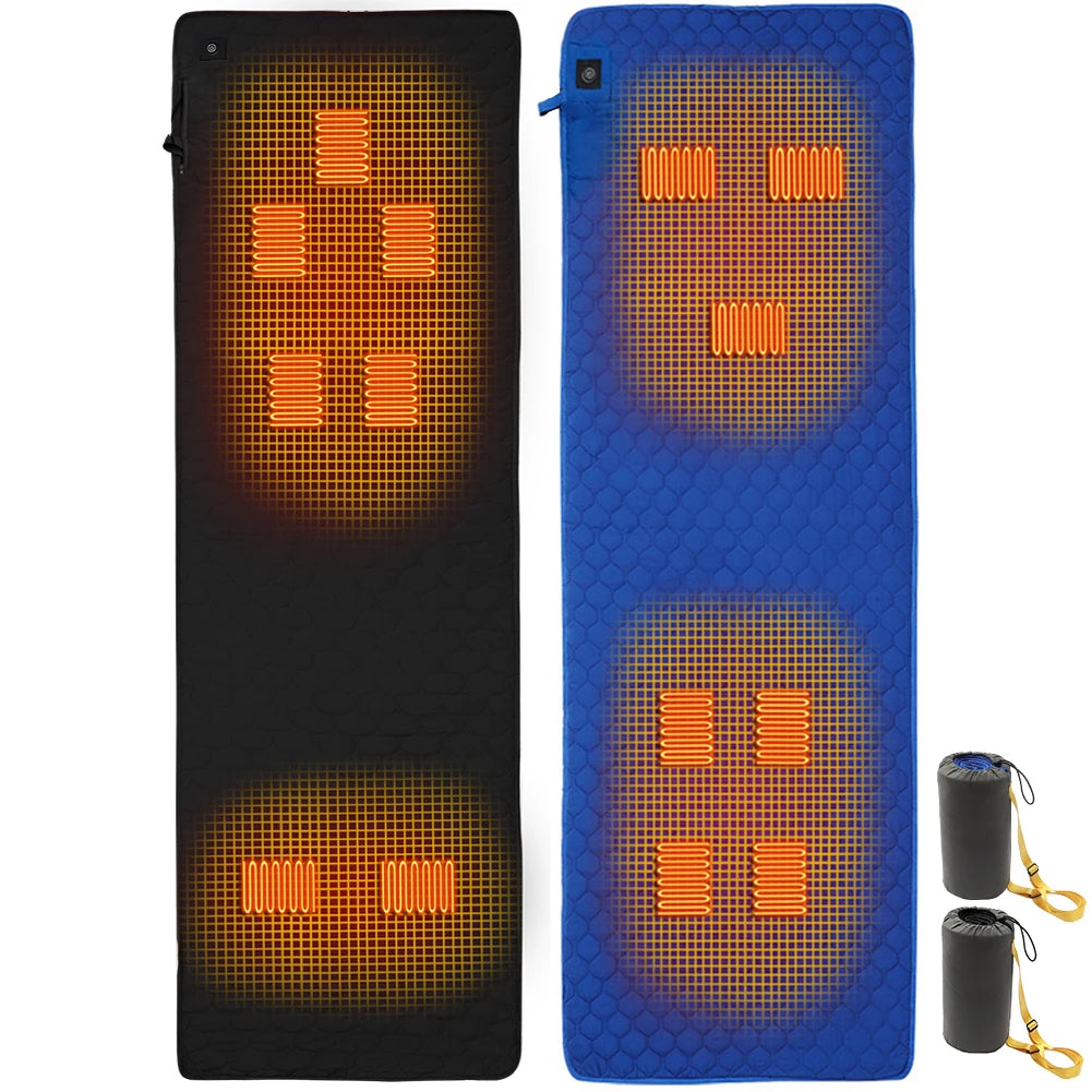 Winter Heating Mat USB Heating Sleeping Mat Camping Warming Mattress Temperature Warm Tent Sleeping Mat Foldable Sleeping Pad