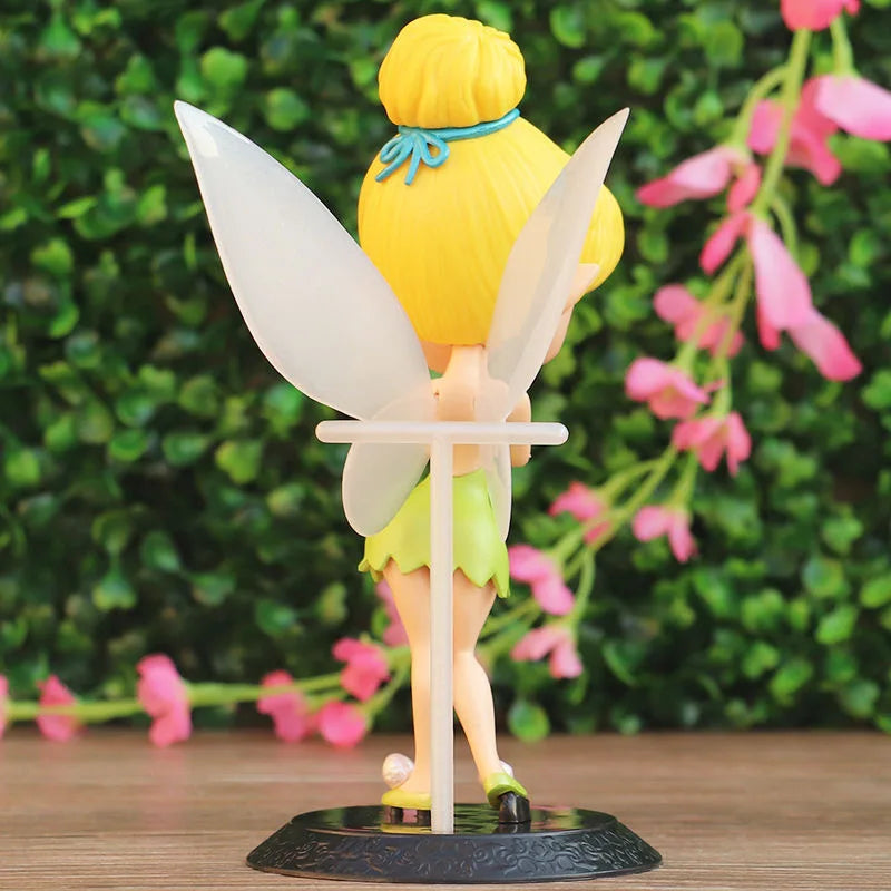 Disney 14cm Q Posket Princess Tinker Bell Figure Model Toys Cake Figure Animation Model Dolls Gifts home decor birthday party