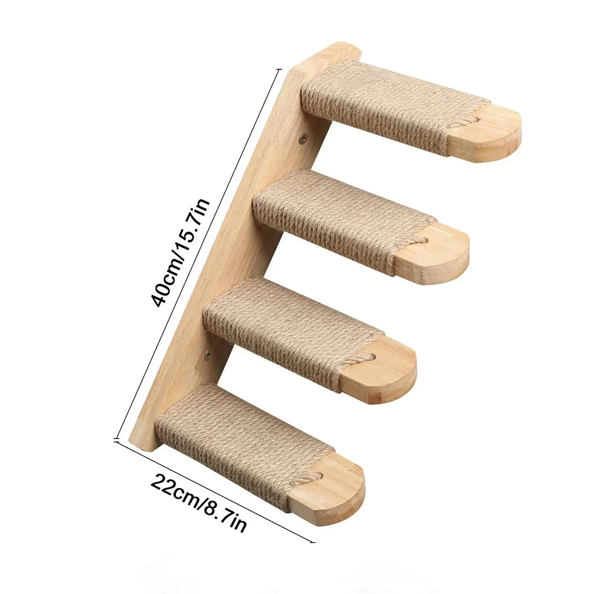 Cat Climbing Shelves Wall Mounted Cat Tree with Sisal Scratching Post Jumping Platform Ladder Cats Supplies Indoor Pet Furniture