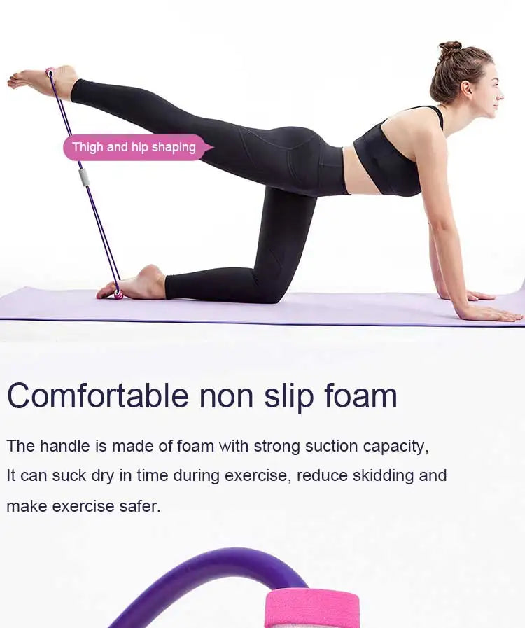 Yoga Elastic Band Home Fitness Equipment Portable Upgraded Shoulder Opening And Back Beautification 8-Line Tension Rope