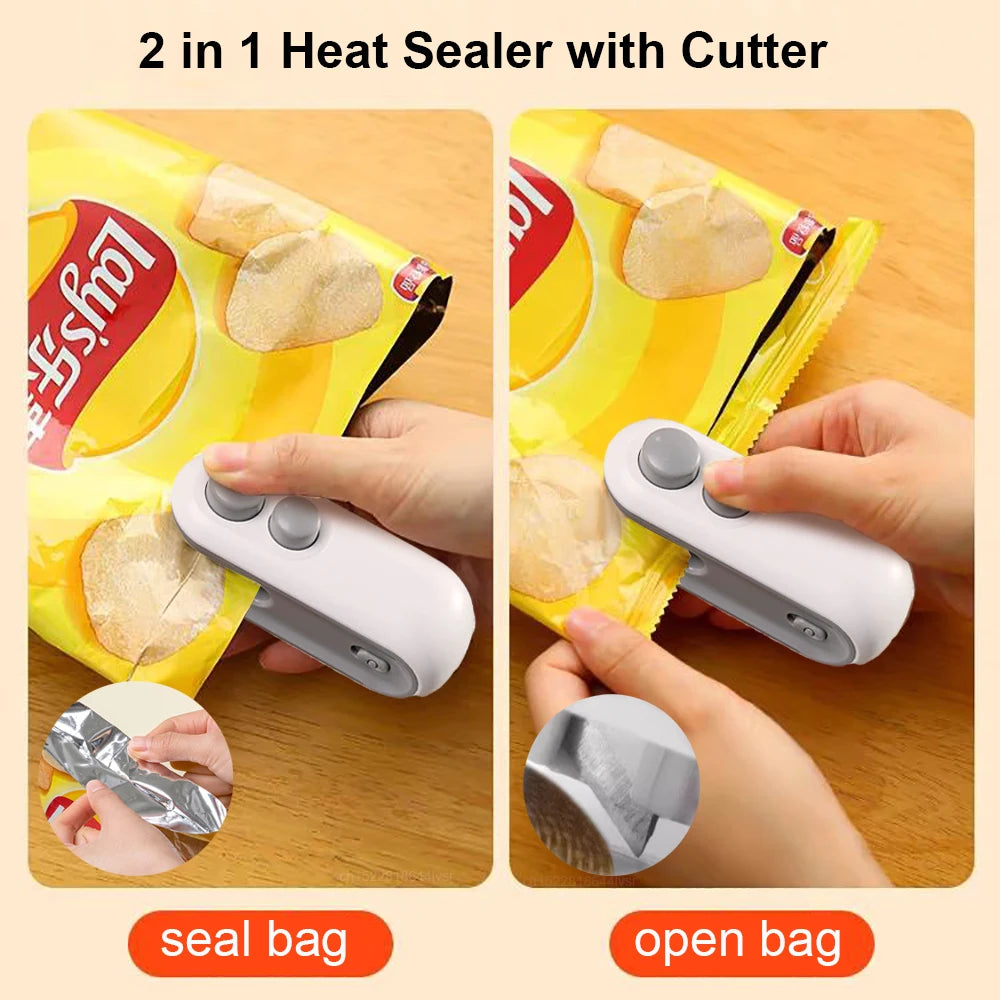 Mini Heat Bag Sealing Machine Plastic Bag Sealer Handheld Heat Sealing Machine Food Packaging Heat Sealer Plastic Bag Sealants