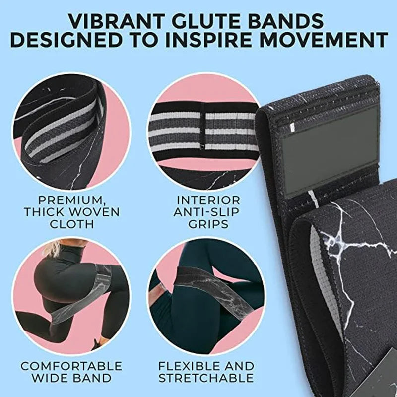 Fabric Squat Loop Resistance Hip Band Elastic Training Band Stretching Fitness Band Circular Yoga Fitness Equipment