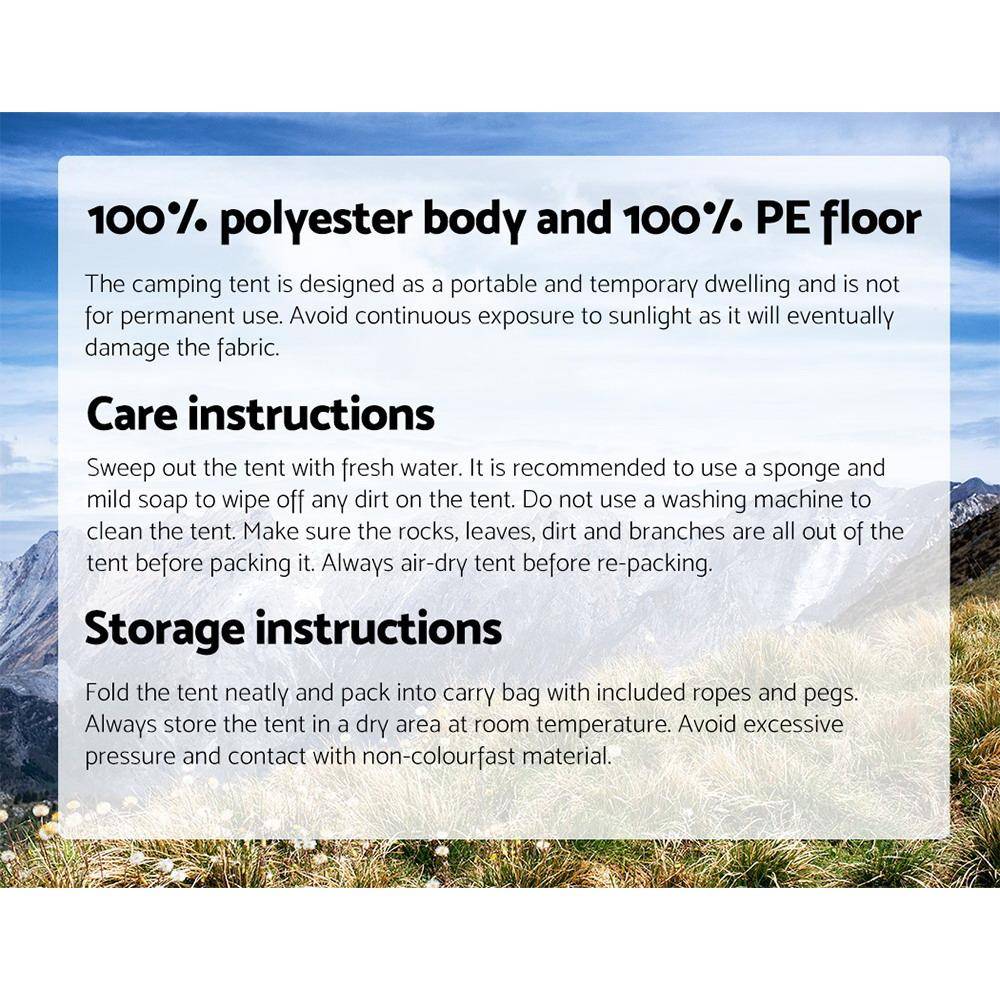 Weisshorn Instant Up Camping Tent 4-5 Person Pop up Tents Family