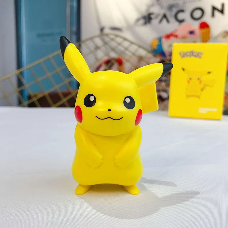 Pokemon Anime Action Figures Pikachu Toys Model Charmander Psyduck Squirtle Jigglypuff Bulbasaur Kawaii Collect Dolls Kids Gift