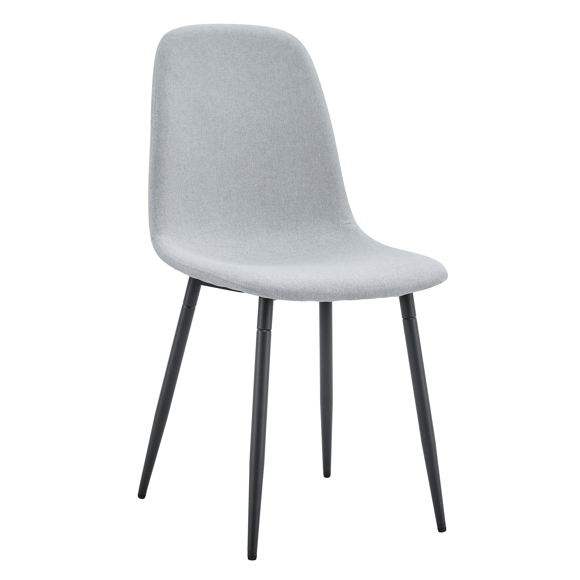 Comfortable Linen-Cotton Dining Chair Set - Four Pieces in Light
