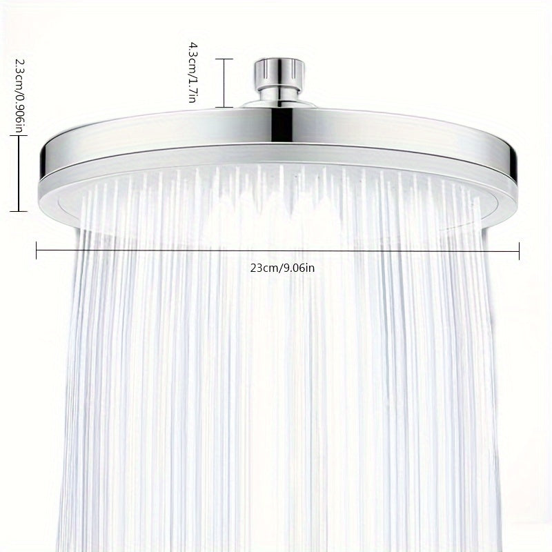 1pc Premium High-pressure Shower Head - Top Spray, Wide Coverage, Lotus Design - Durable, Pressurized, Single-head for a Luxurious Bath Experience - Perfect Household Bathroom Accessory