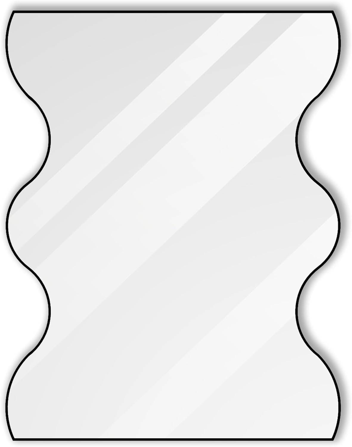 30X35 Inch Irregular Black Metal Framed Bathroom Mirror with Wavy