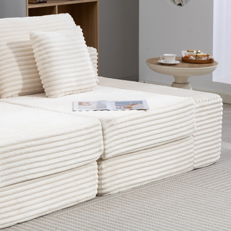 Double Lounge Chaise,Cloud Plush Sofa Bed,Upholstered Boneless Cloud