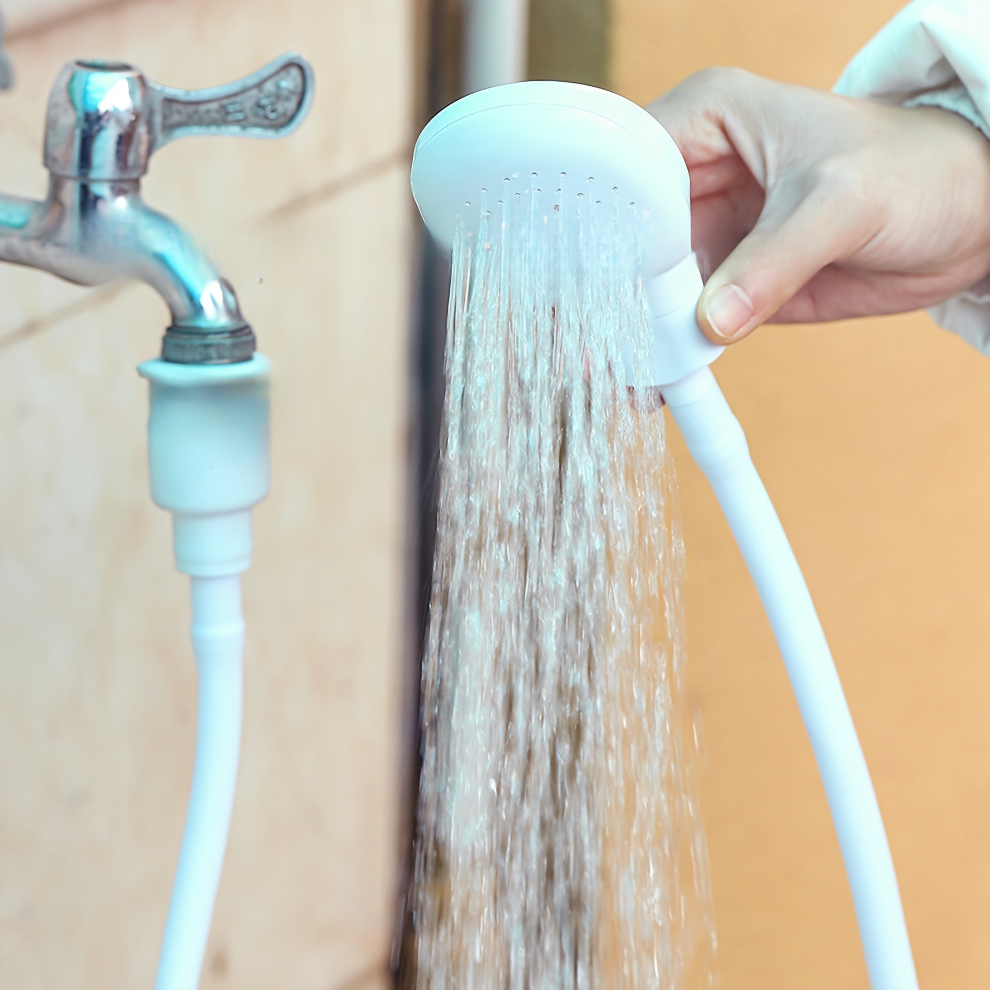1pc Quick-Connect Portable Shower Head Attachment - Effortless Hair Washer & Pet Groomer - Durable Multifunctional Spray Nozzle for Sink Faucets - Easy Indoor/Outdoor Use