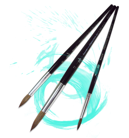 Art Supplies 2650R-5 Economy Camel Hair Watercolor Brushes- Round No.