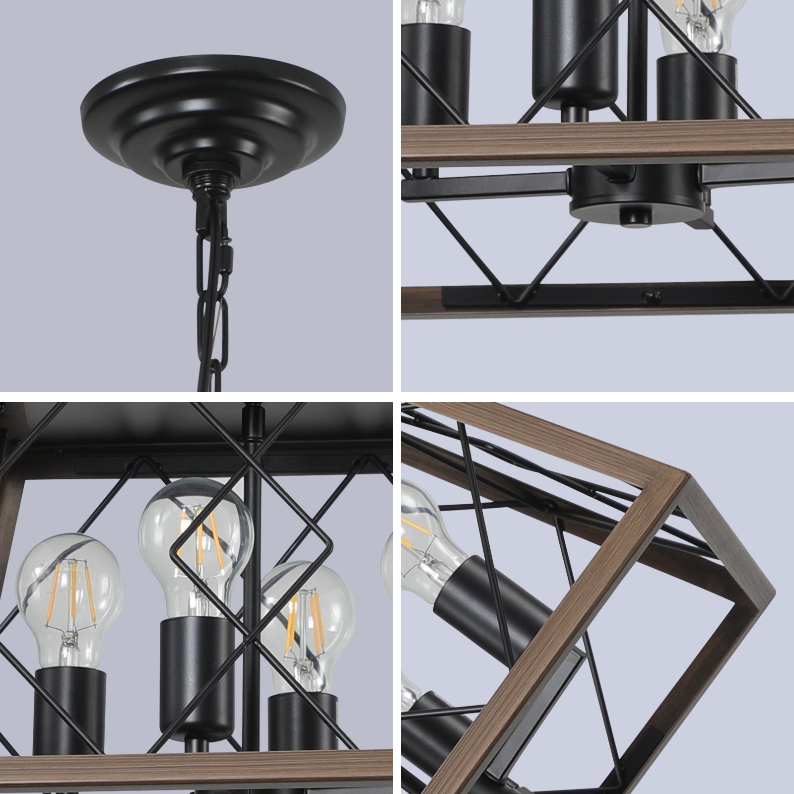 Farmhouse Chandelier 4-Light Vintage Antique Chandeliers Light Fixture